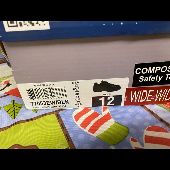 Skechers men’s black work shoes size 12W - Picture 3 of 5